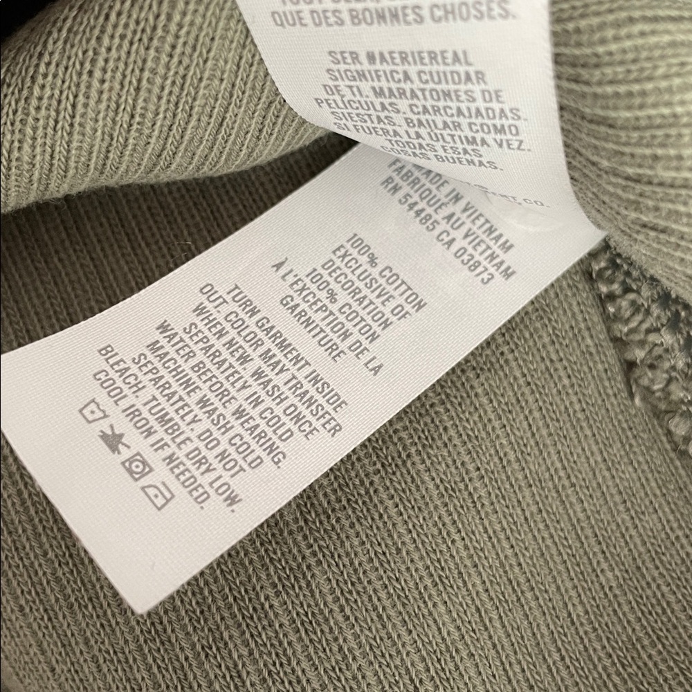 Aerie Women's Olive Crew Neck  Worn Sweater size XXS oversized - Picture 4 of 6